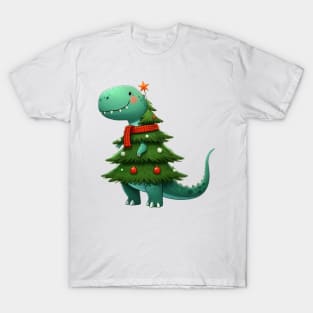 Cute Dino christmas tree T-Shirt